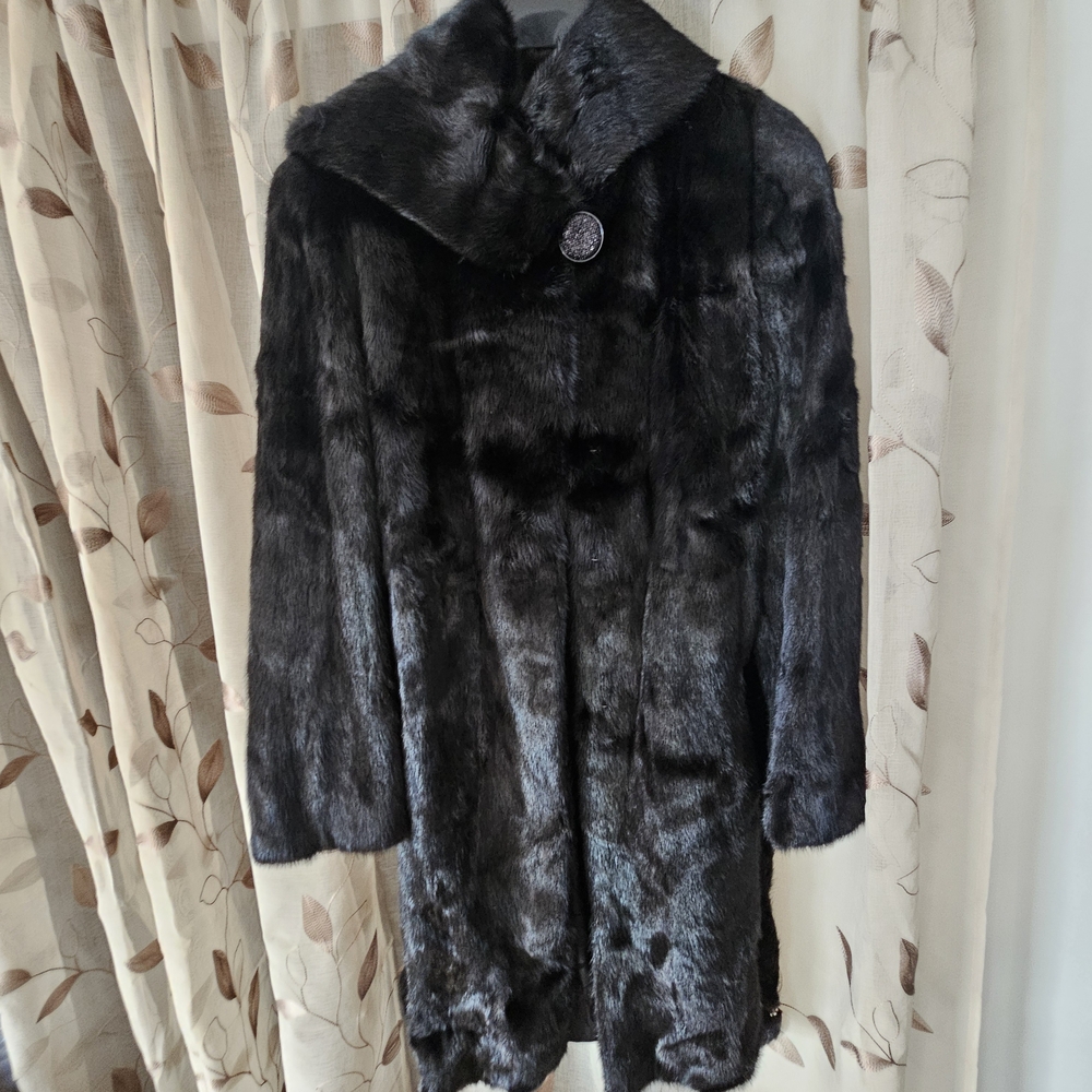 Elegant Black Fur Coat